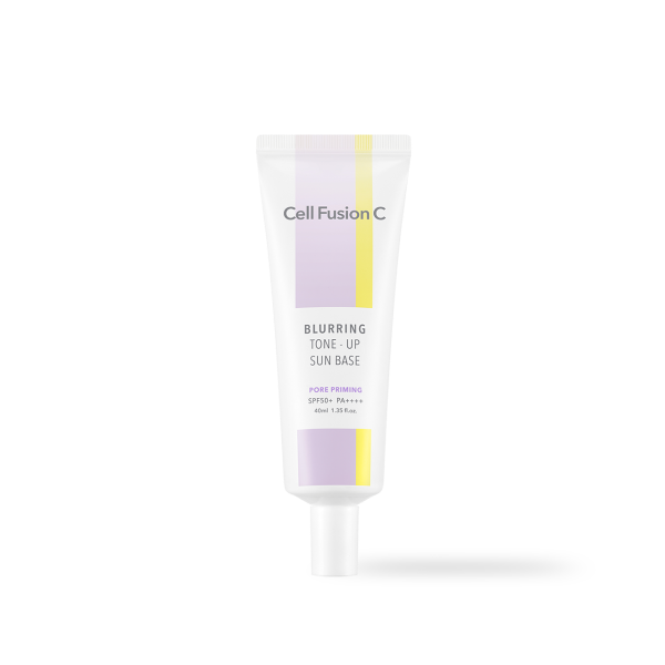Cell Fusion C Blurring Tone-Up Sun Base SPF 50+/ PA++++ 40ml, product packaging and full size