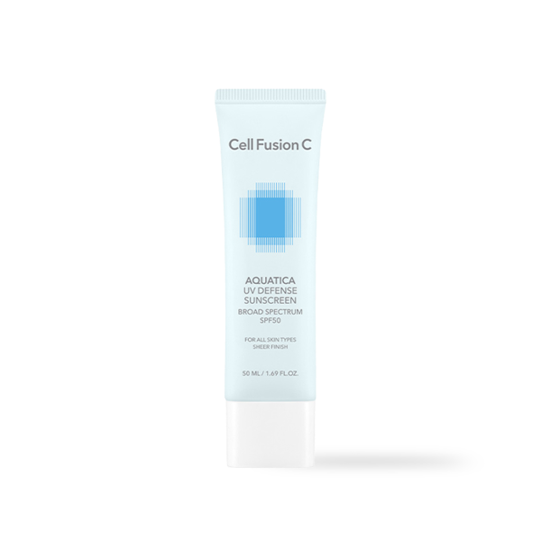 Cell Fusion C Aquatica UV Defense Sunscreen OTC 50ml, formula texture and finish