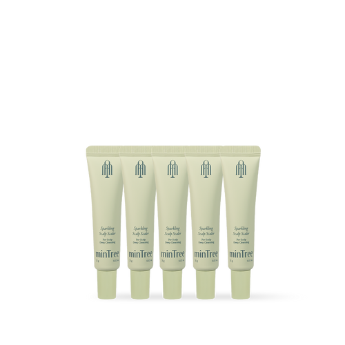 MinTree Sparkling Scalp Scaler x 5, scalp treatment featuring five single-use 15g scalp treatments
