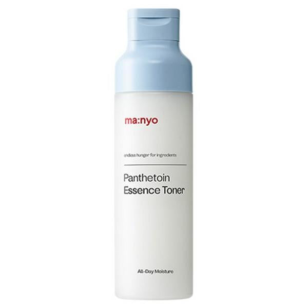 Manyo Panthetoin Essence Toner, product packaging and full-size bottle