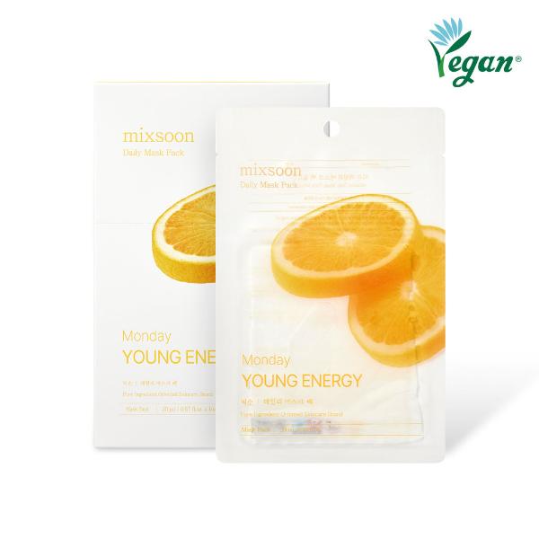 mixsoon Daily Mask Pack Monday Young Energy 20ml*10ea product packaging