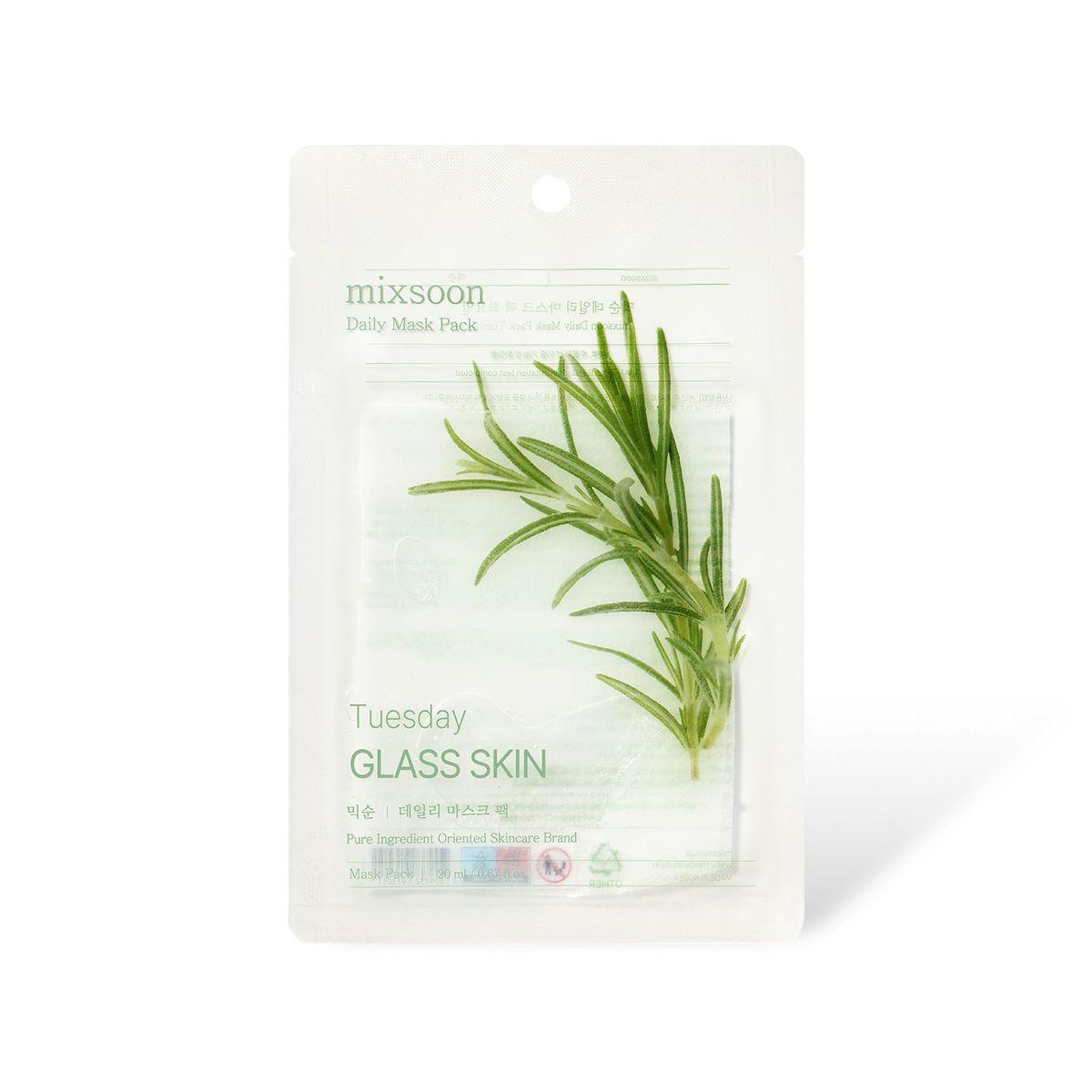 mixsoon Daily Mask Pack Tuesday Glass Skin 20ml*10ea essence-soaked sheet texture and finish