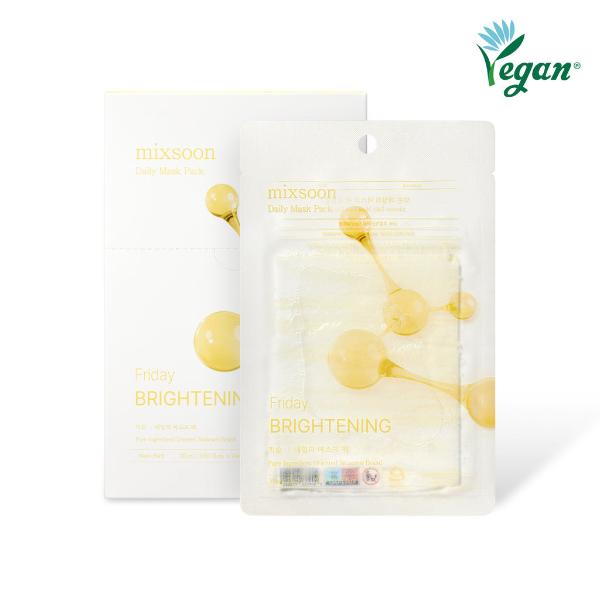 mixsoon Daily Mask Pack Friday Brightening 20ml*10ea product packaging