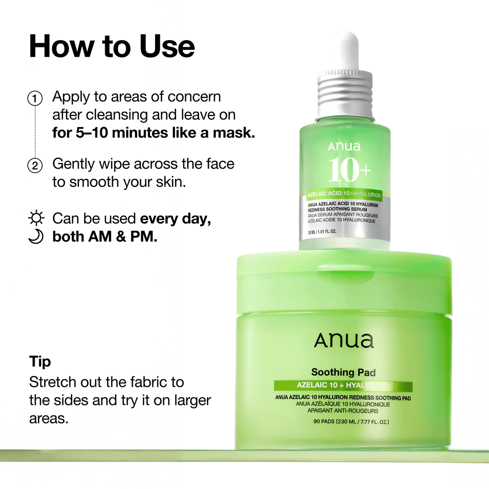 Anua  Azelaic 10 Hyaluron Redness Soothing Pad 230ml