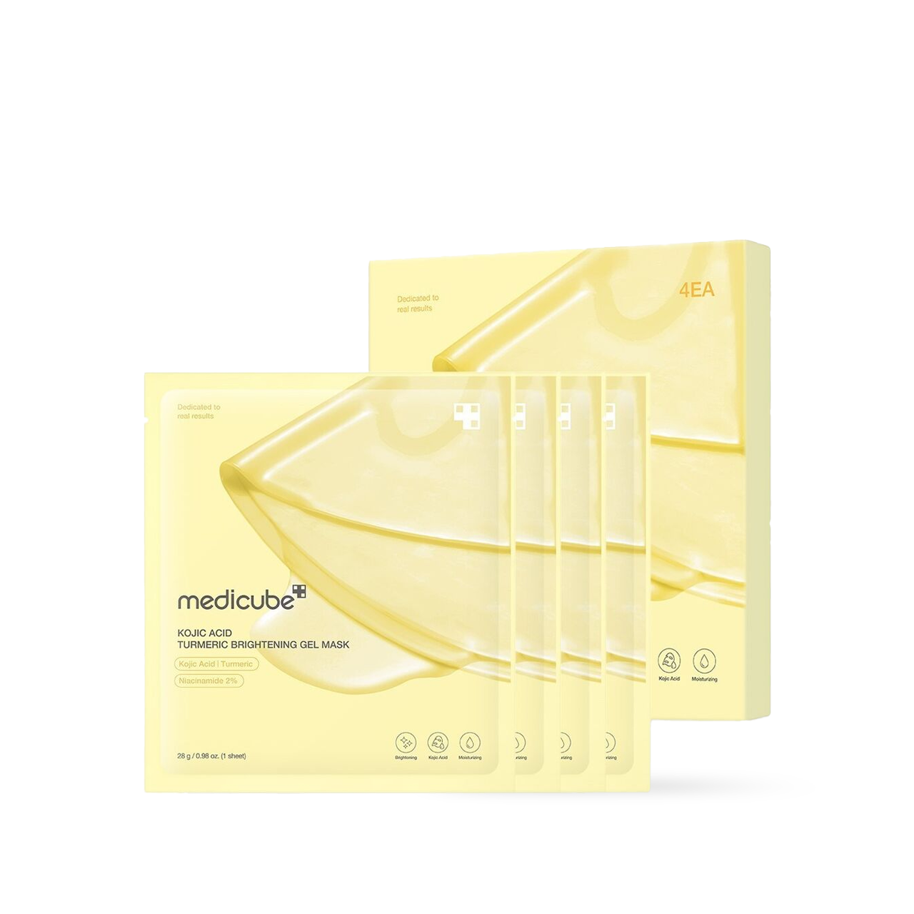 Medicube Kojic Acid Turmeric Brightening Gel Mask 4P - side view
