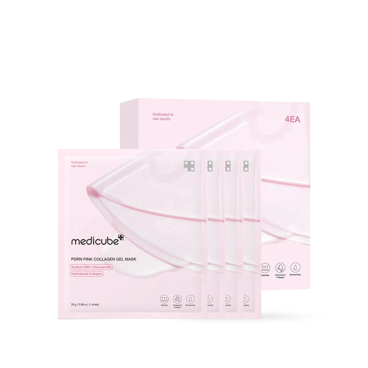Medicube PDRN Pink Collagen Gel Mask 4P - front