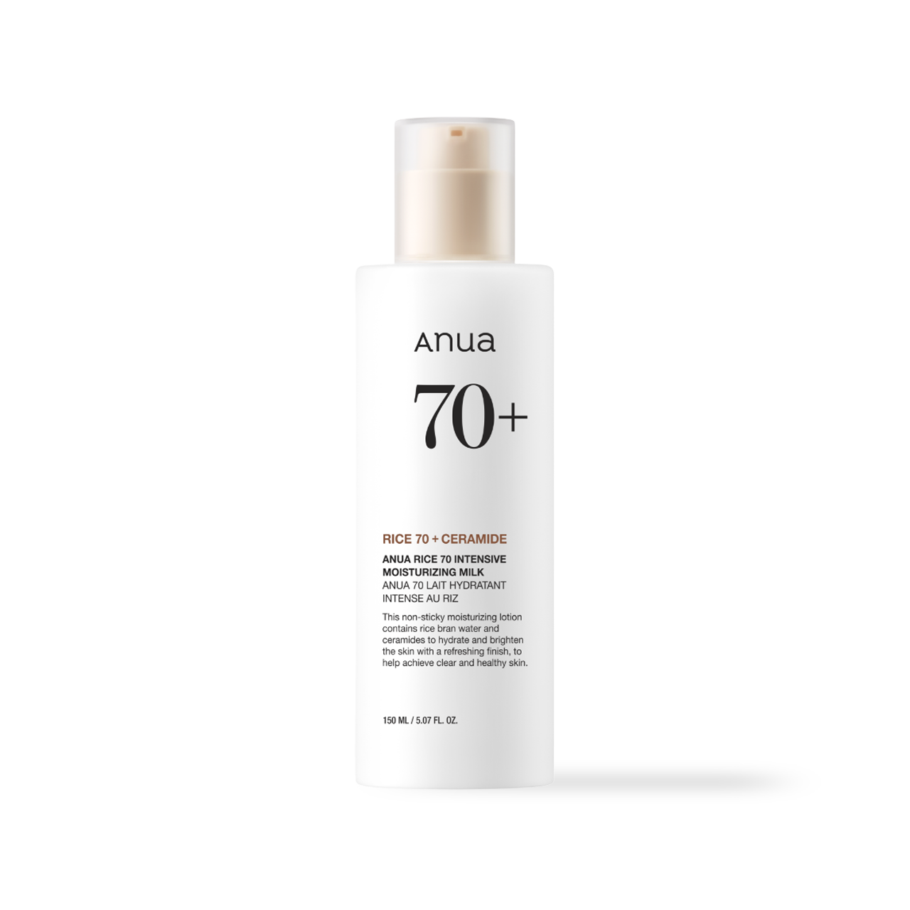 Anua Rice 70 Intensive Moisturizing Milk 150ml - side view