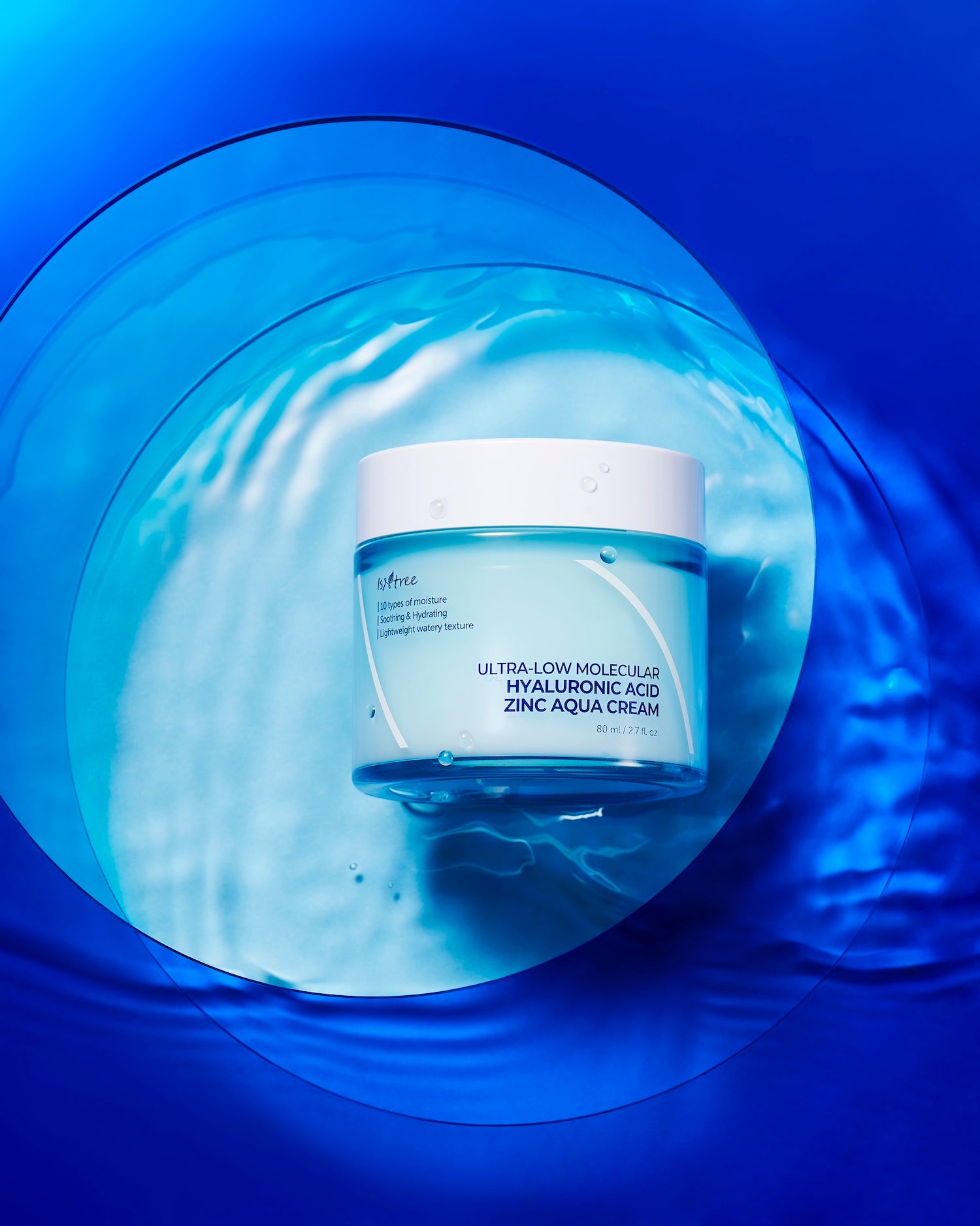 Isntree Ultra-Low Molecular Hyaluronic Acid Zinc Aqua Cream 80ml