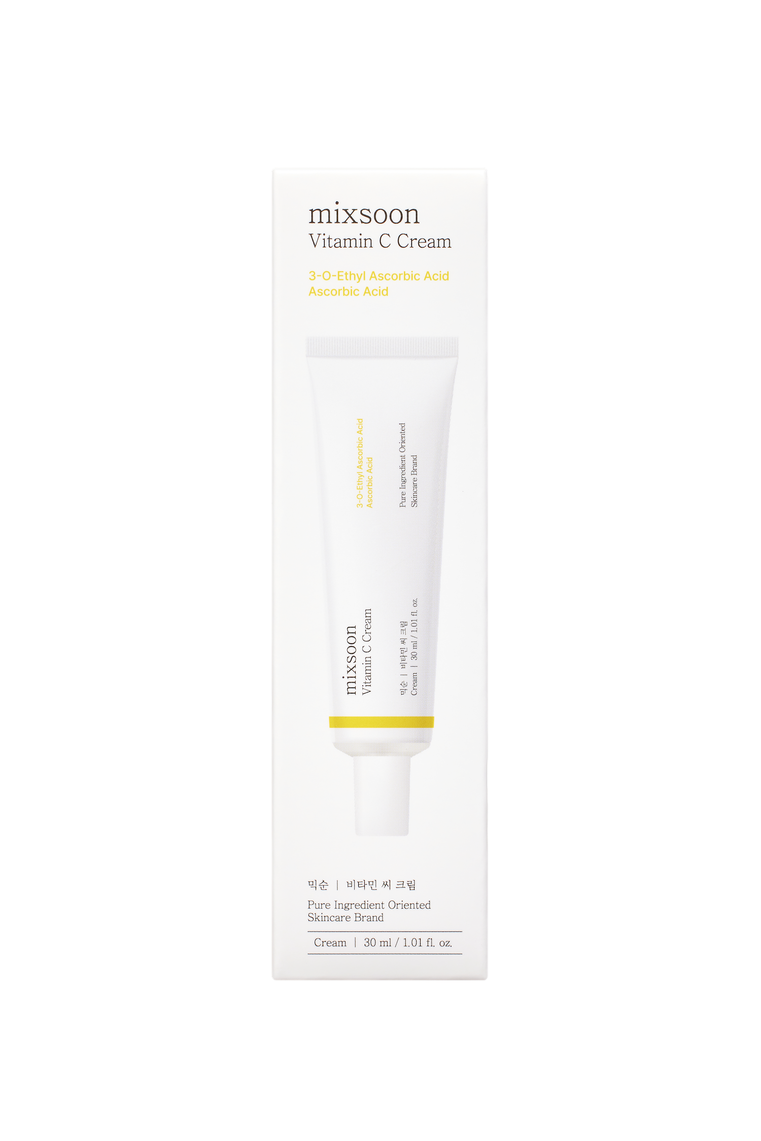 mixsoon Vitamin C Cream 30ml application, texture and skin finish
