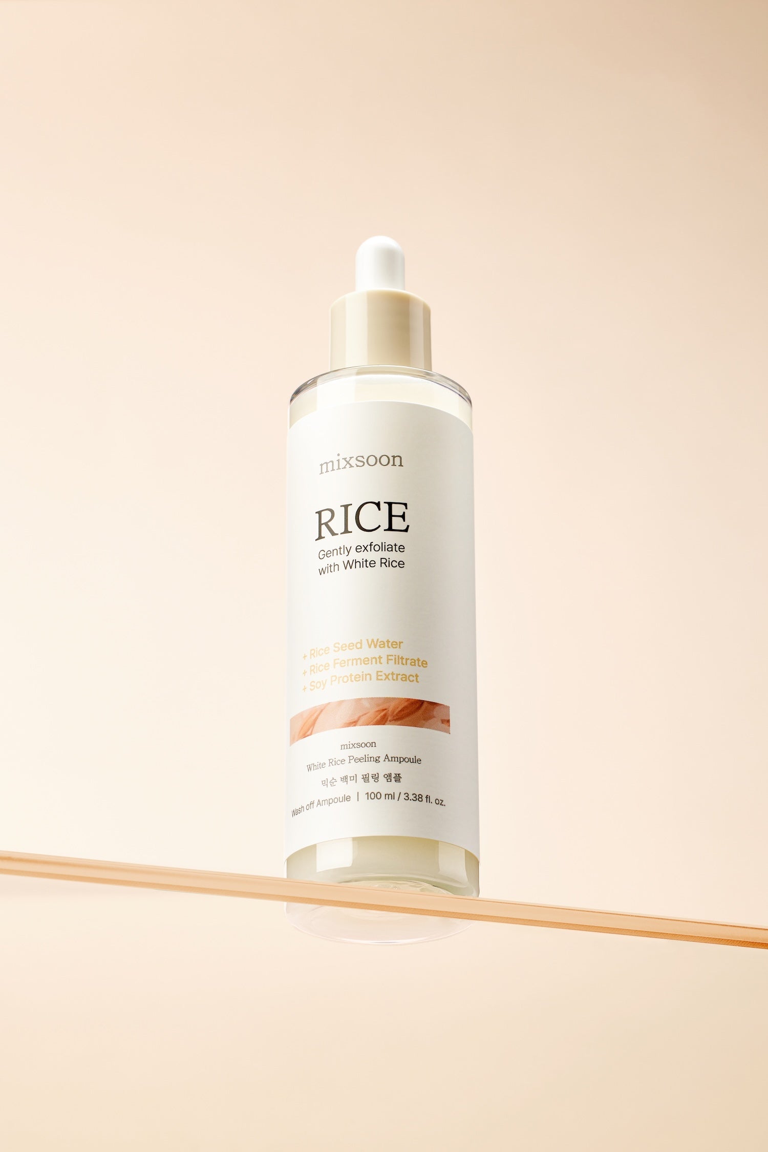 mixsoon White Rice Peeling Ampoule 100ml hydrating gel texture and finish