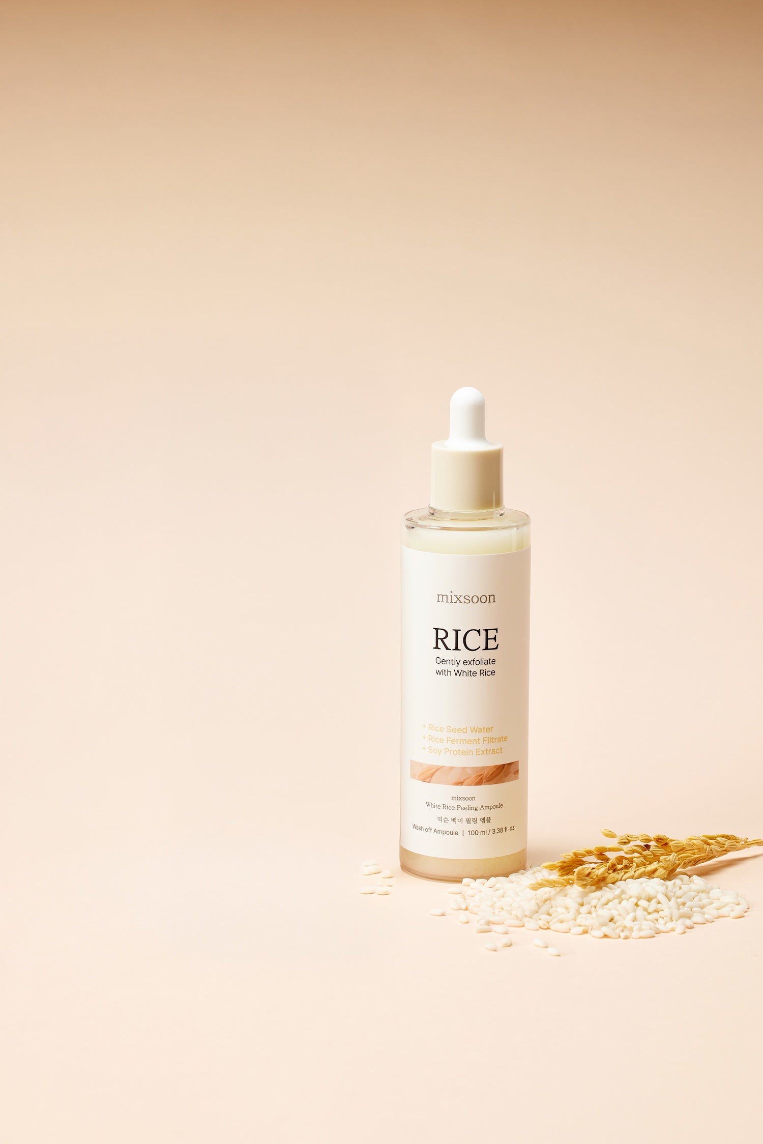 mixsoon White Rice Peeling Ampoule 100ml key benefits for a Korean skincare routine