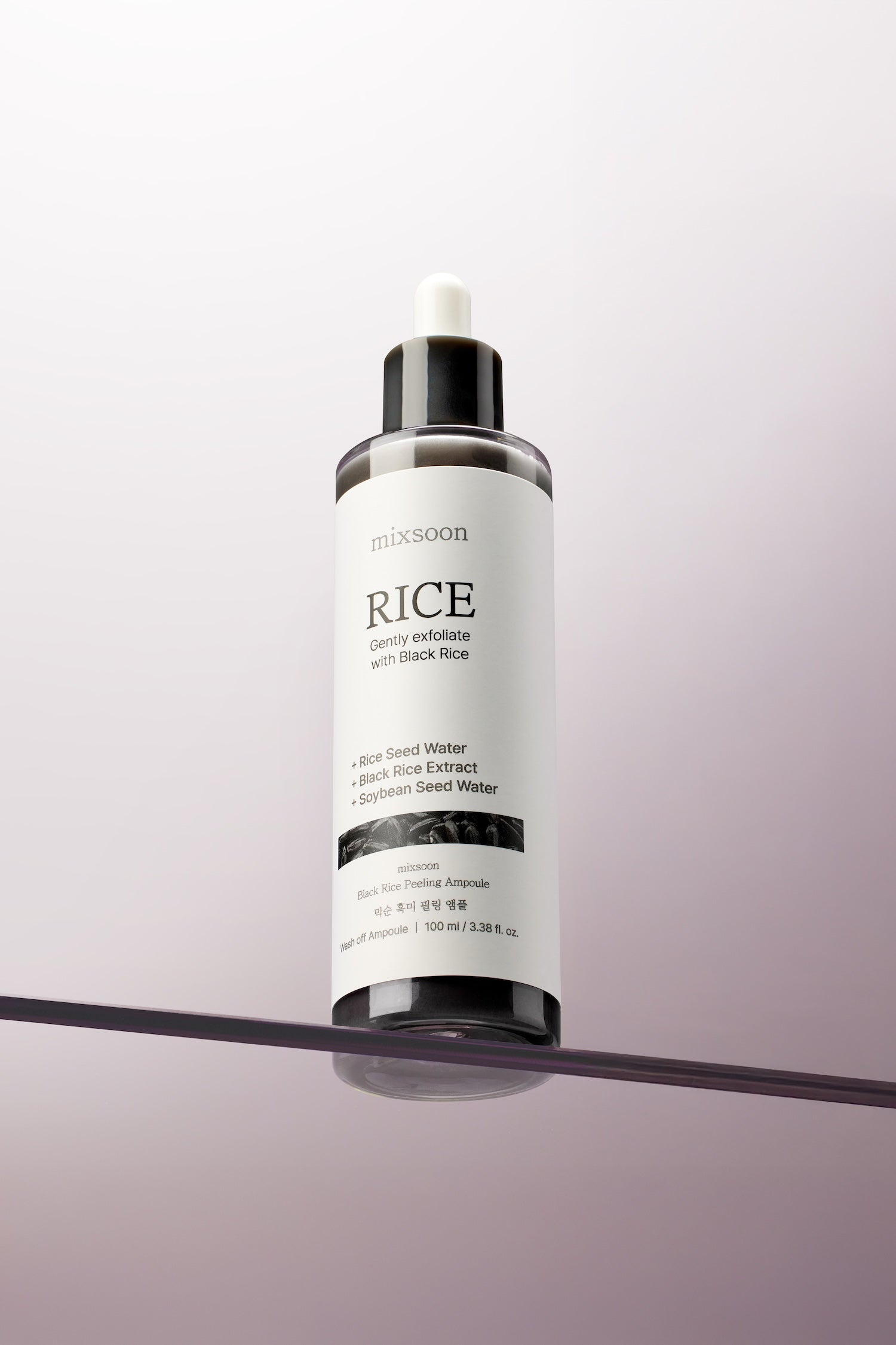 mixsoon Black Rice Peeling Ampoule 100ml hydrating gel texture and finish