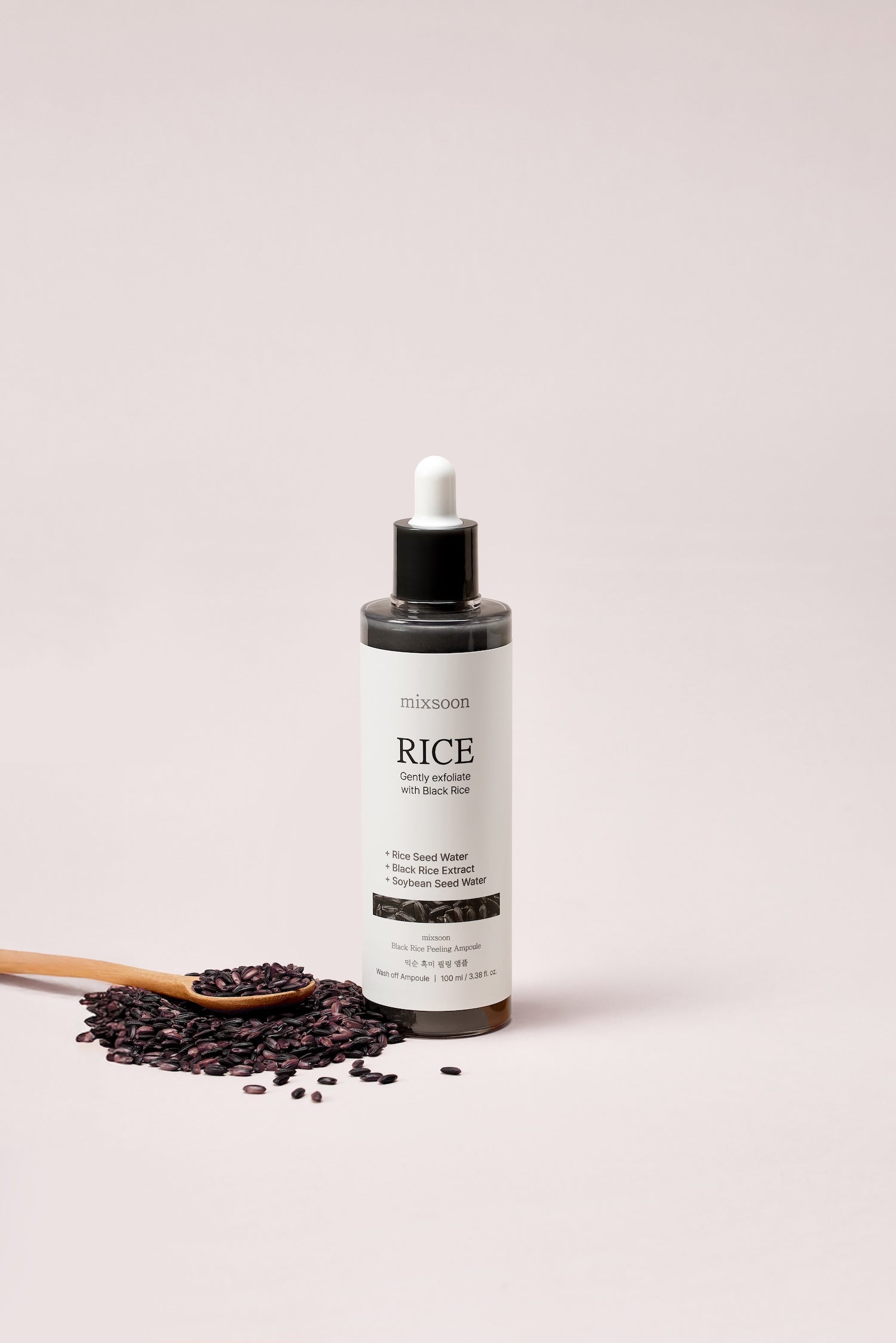 mixsoon Black Rice Peeling Ampoule 100ml with Cellulose that combines exfoliation with lightweight hydration