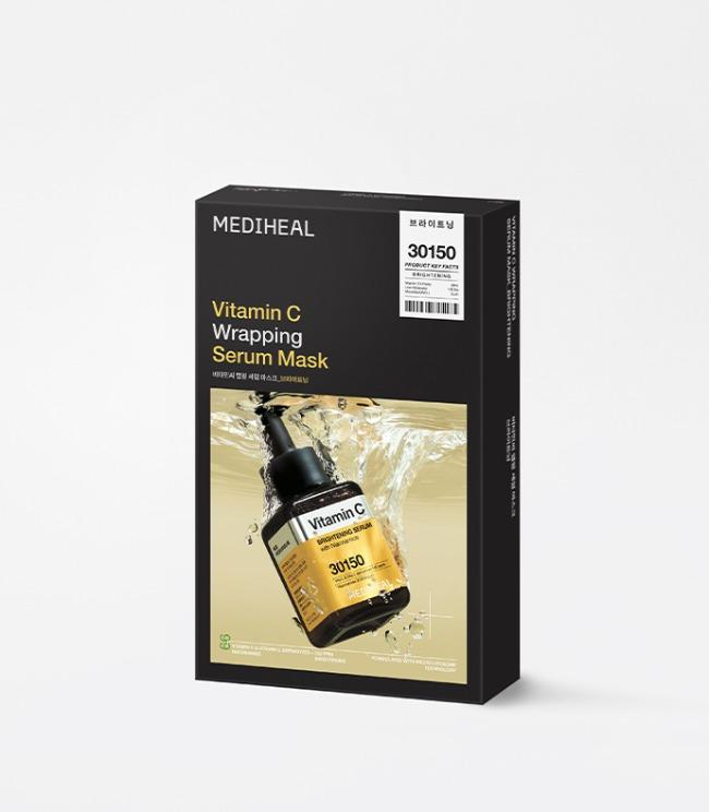 Mediheal Vitamin C Wrapping Serum Mask Brightening x 10