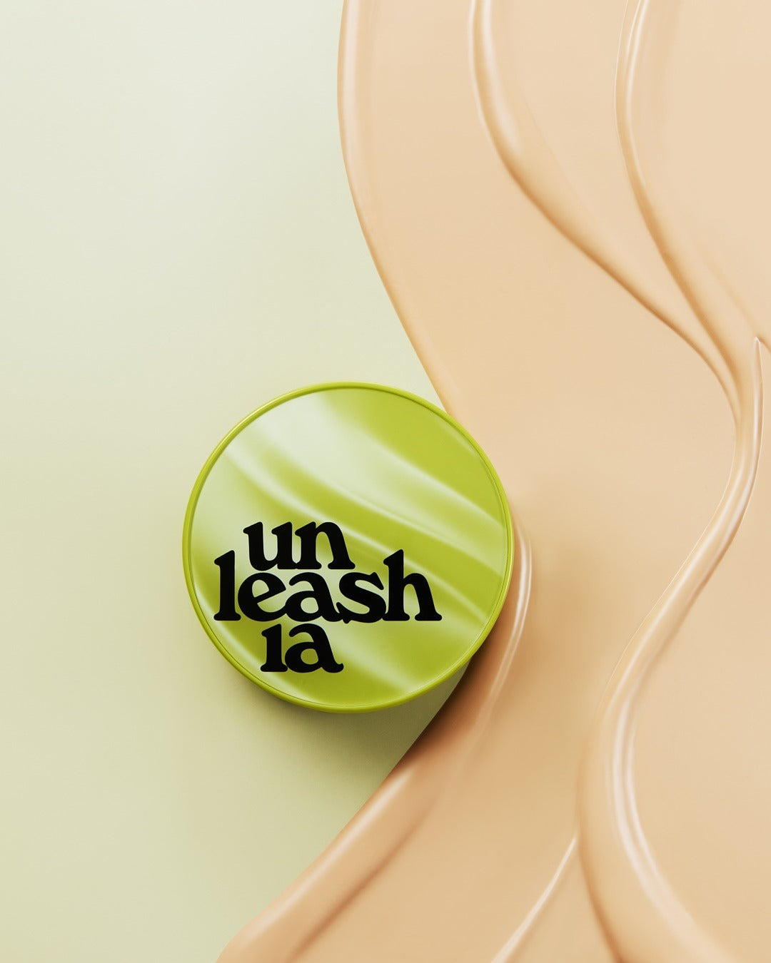 Unleashia Satin Wear Healthy-Green Cushion - texture