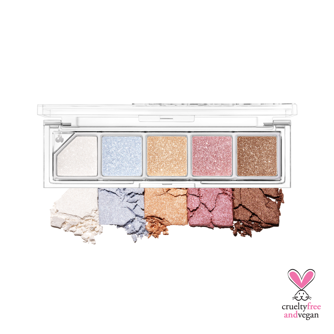 Unleashia Mood Shower Face Palette Ballerina & Ballerino - open palette