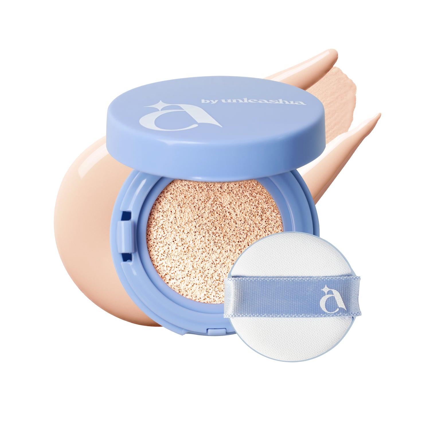 A by Unleashia Hey Dew Blue Cushion 6g - model application