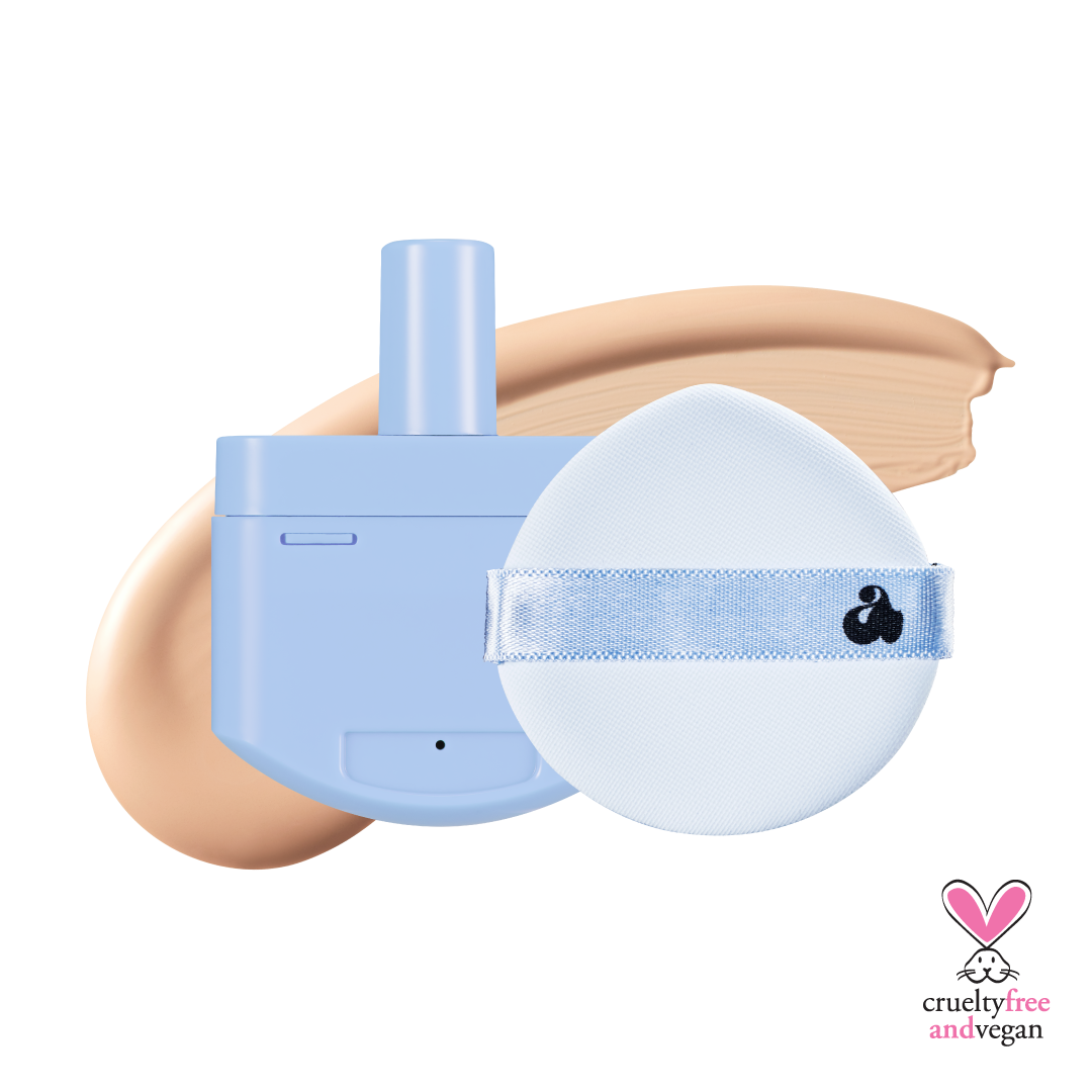 Unleashia Babe Skin Baby Blue Cushion Re-Feel 15g - texture