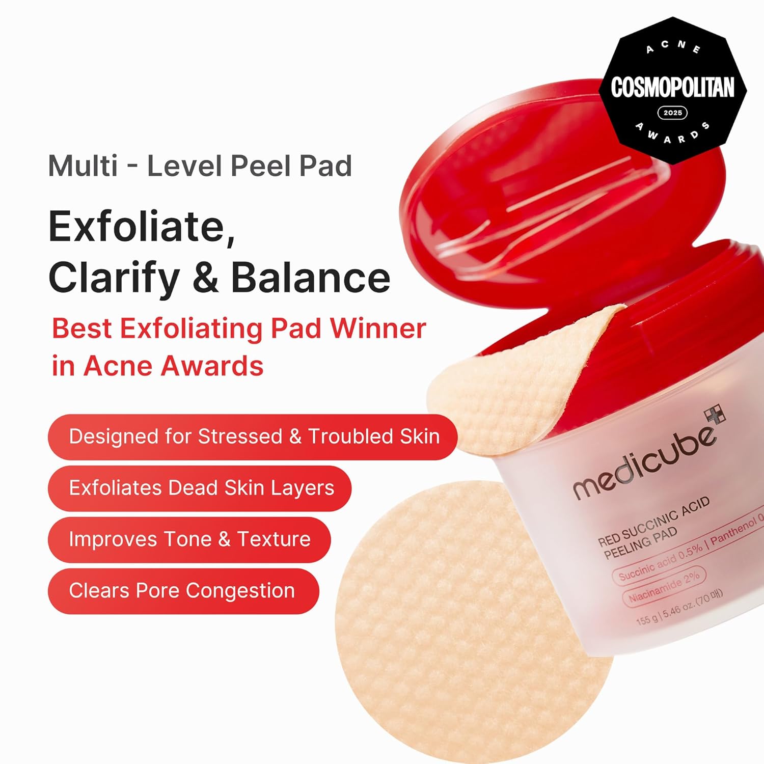Medicube Red Succinic Acid Peeling Pads - lifestyle