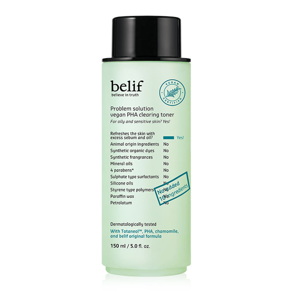 Belif Problem Solution Vegan PHA Clearing Toner 150ml - front