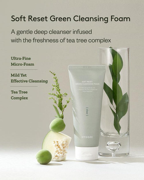 HYGGEE Soft Reset Green Cleansing Foam 150ml - lather texture