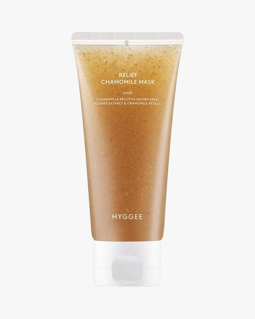 HYGGEE Relief Chamomile Mask 95ml - Korean face mask with real chamomile petals and cica