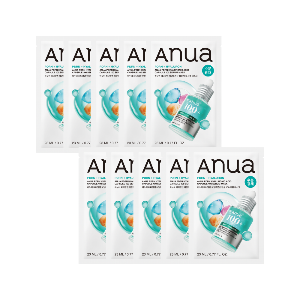 Anua PDRN Hyaluronic Capsule 100 Serum Mask x10 - front