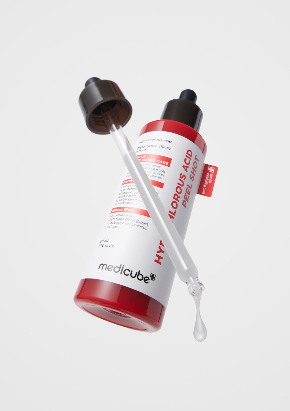 Medicube Hypochlorous Acid Peel Shot usage steps rinse off
