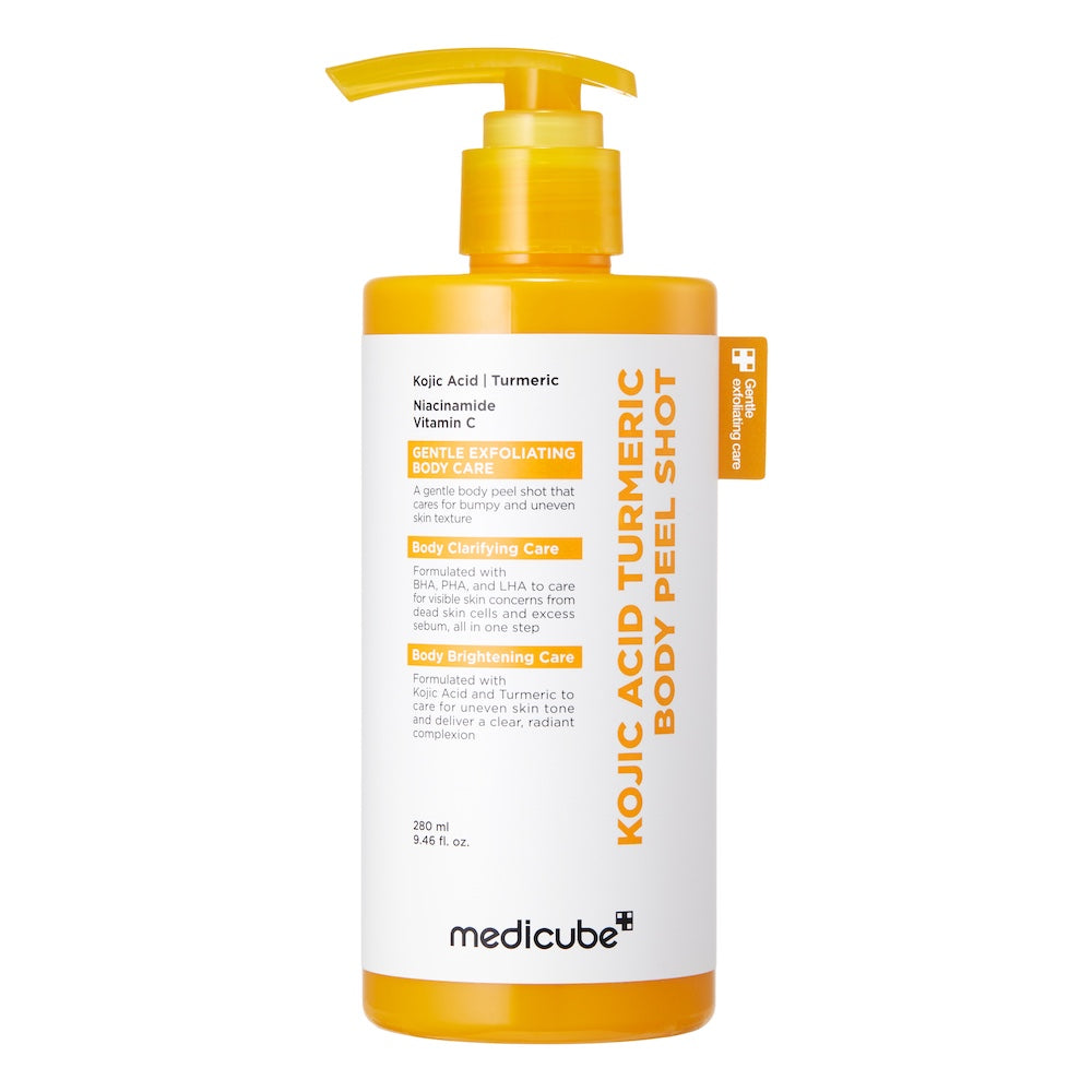 Medicube Kojic Acid Turmeric Body Peel Shot 280ml bottle front
