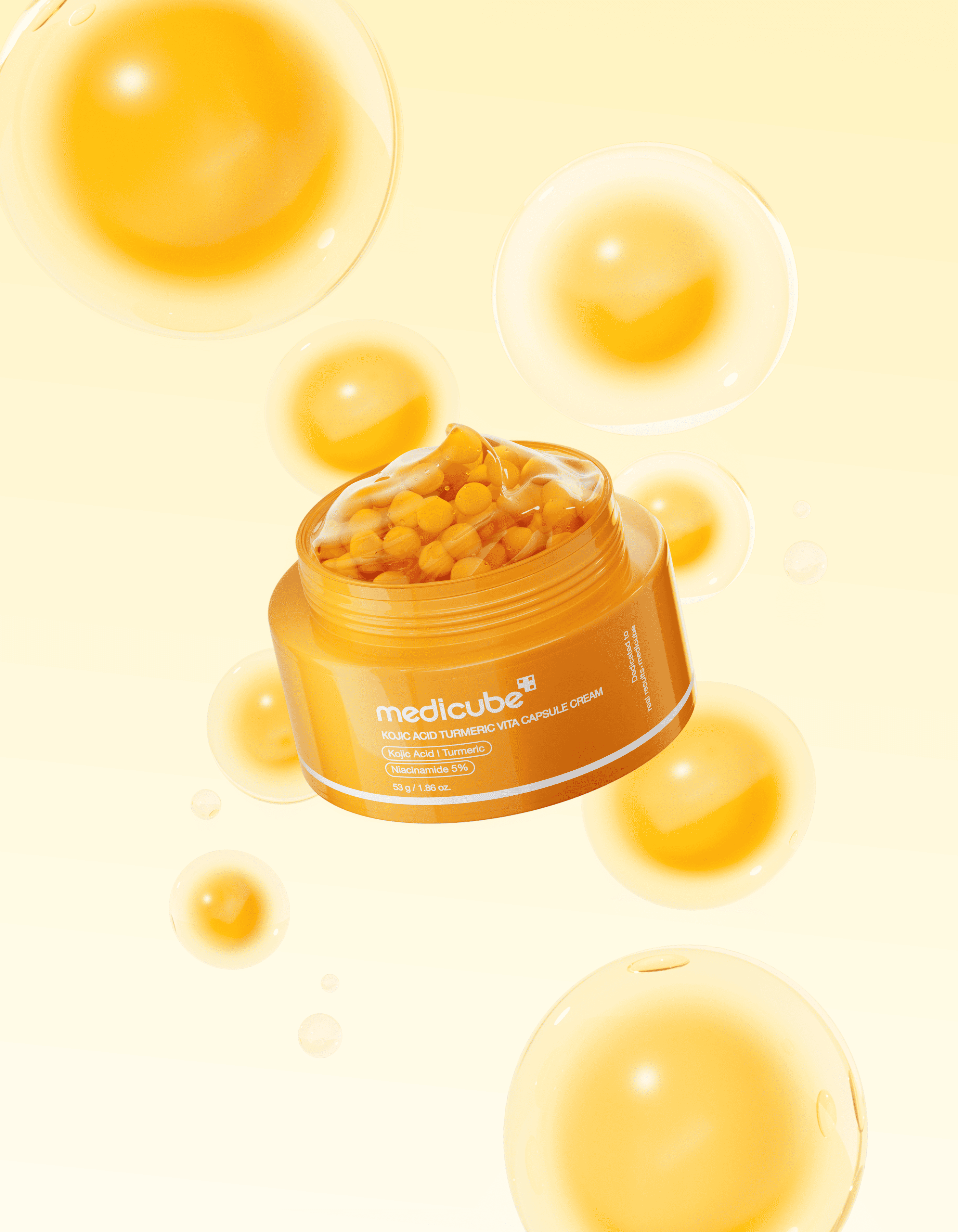 Medicube Kojic Acid Turmeric Capsule Cream capsule and gel texture