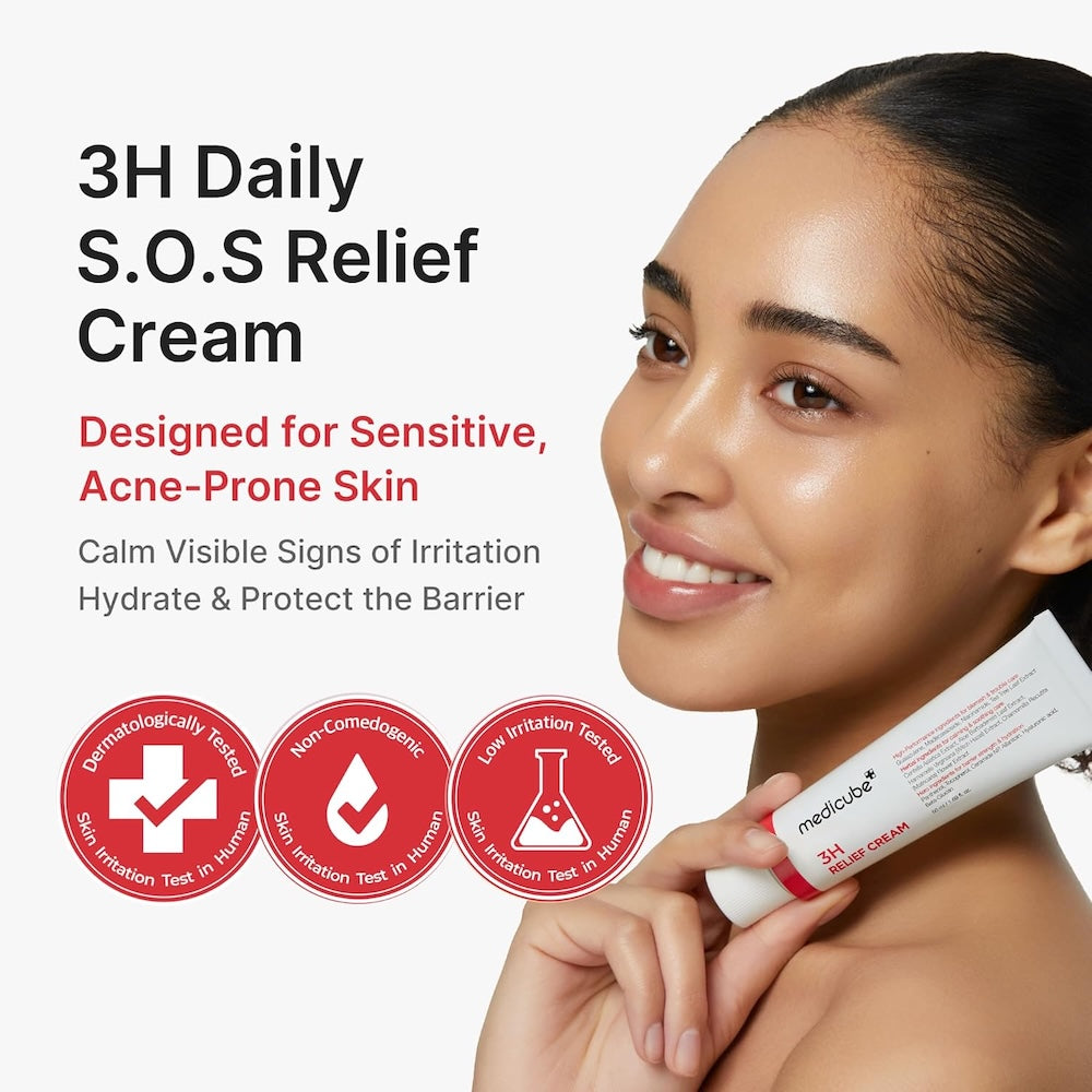 Medicube Relief Cream key ingredients Guaiazulene Madecassoside