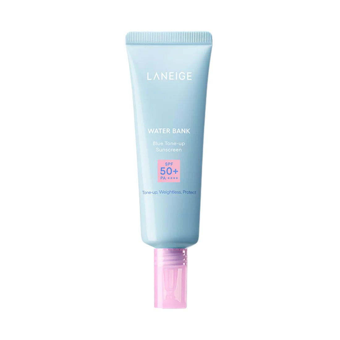 Laneige Water Bank Blue Tone-Up Sun Cream SPF50+ 50ml tube front