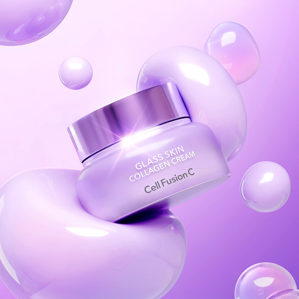Cell Fusion C Glass Skin Collagen Cream 55ml, hero ingredients and benefits