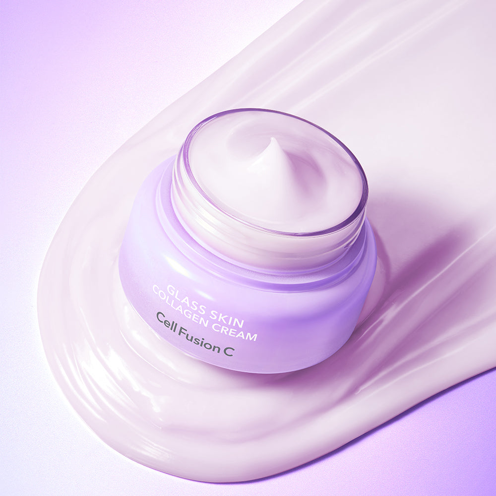 Cell Fusion C Glass Skin Collagen Cream 55ml, application and routine step