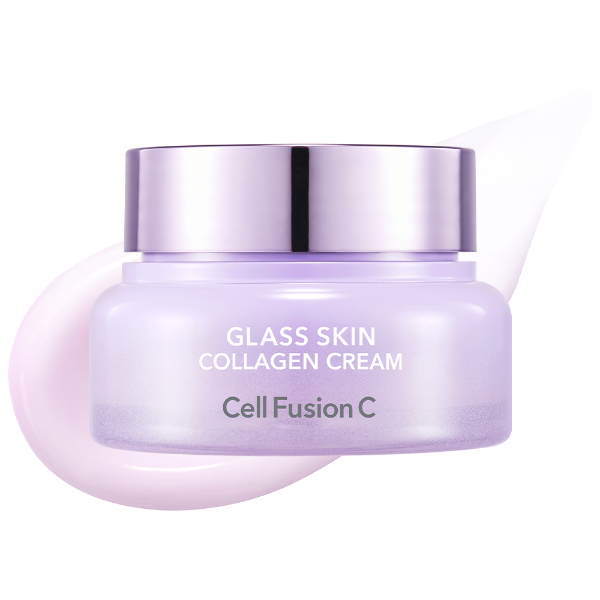 Cell Fusion C Glass Skin Collagen Cream 55ml, product packaging and full size