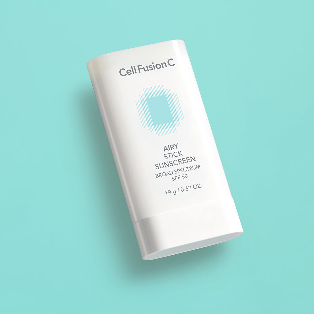 Cell Fusion C Airy Stick Sunscreen 19g - OTC, formula texture and finish