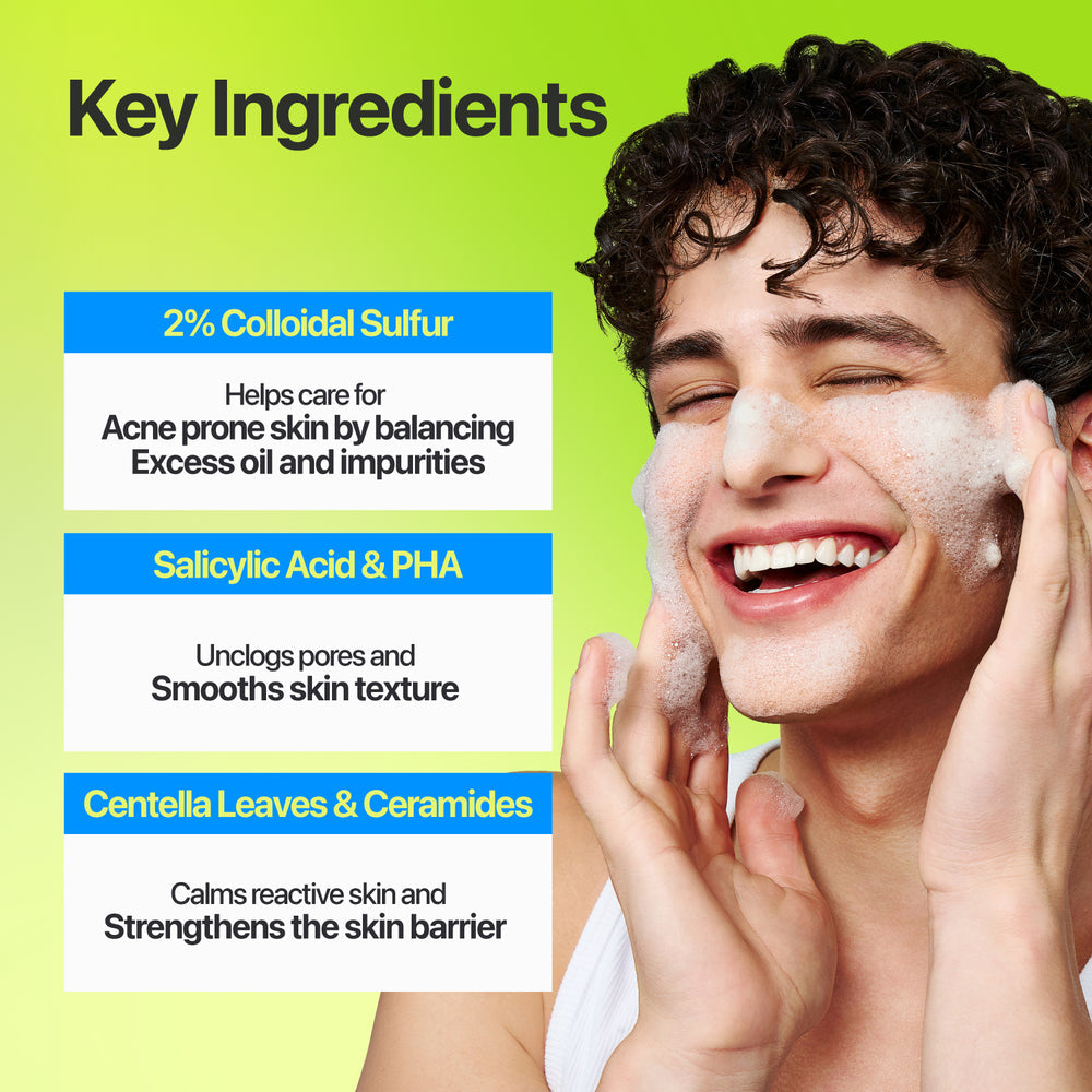 Numbuzin Zero Blemish Clarifying 2% Sulfur Cleansing Foam 150ml