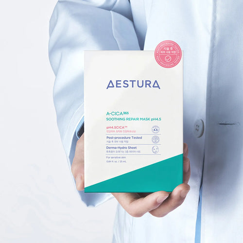 Aestura A-Cica 365 Soothing Repair Mask Sheet - low pH 4.5 sheet mask with 4X Cica complex