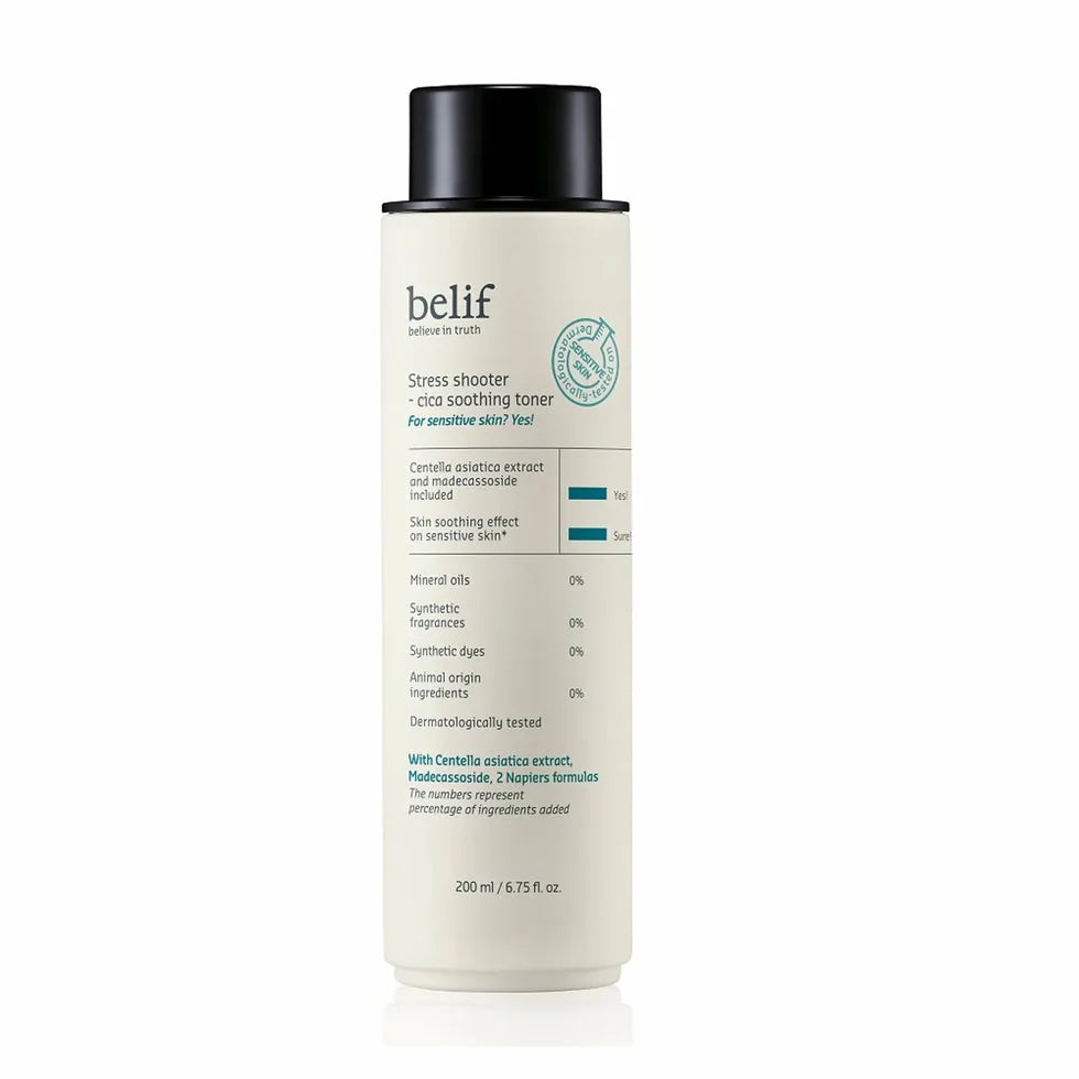 Belif Stress Shooter Cica Soothing Toner 200ml - front