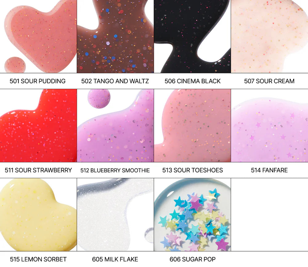Tiptoe Syrup Glitter & Shimmer Nail Polish - glitter effect