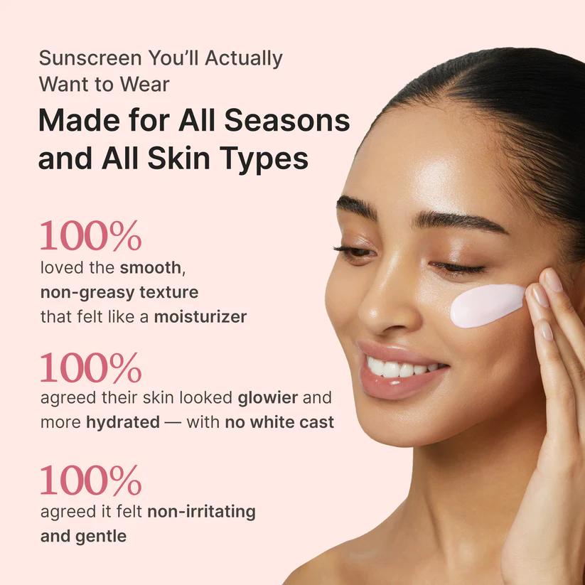 Medicube Collagen Glow Sunscreen glowy finish as makeup primer