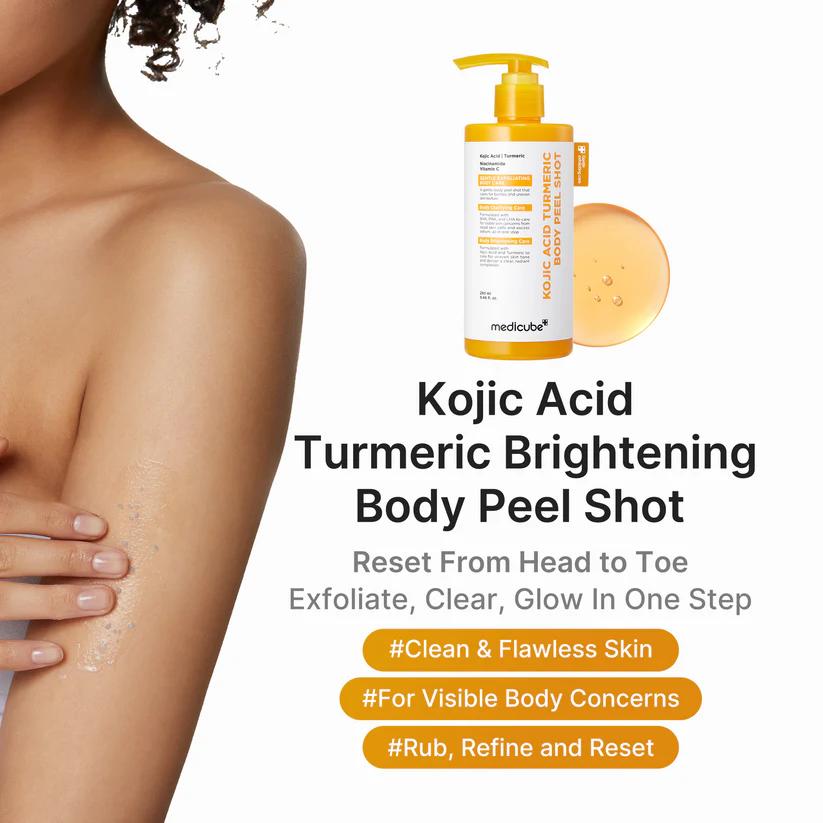Medicube Kojic Acid Turmeric Body Shot rough bumpy skin treatment