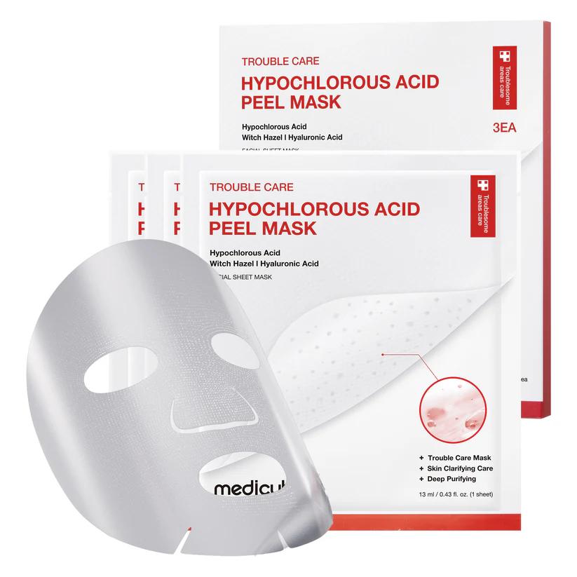 Medicube Peel Mask 1.5mm ultra-thin sheet on face