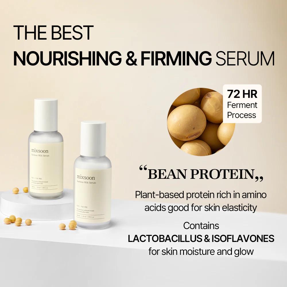 mixsoon Soybean Milk Serum 30ml key benefits for a Korean skincare routine
