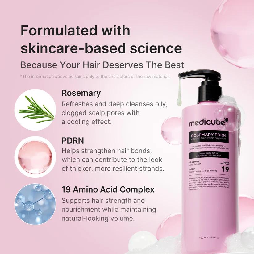 Medicube Rosemary PDRN Shampoo gentle daily use all hair types