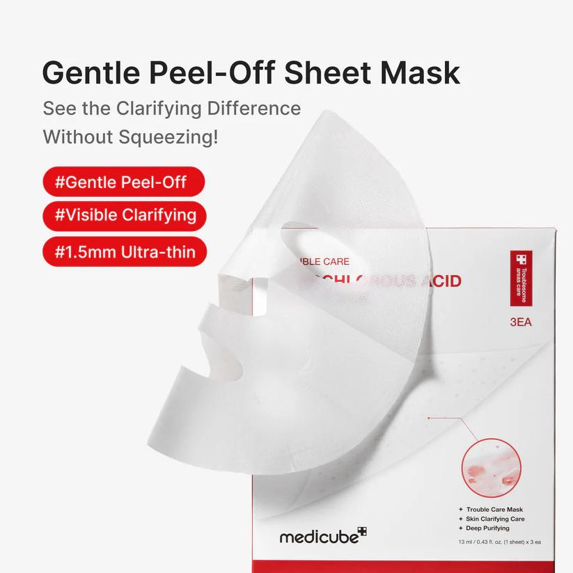 Medicube Hypochlorous Acid Peel Mask 30-minute application guide