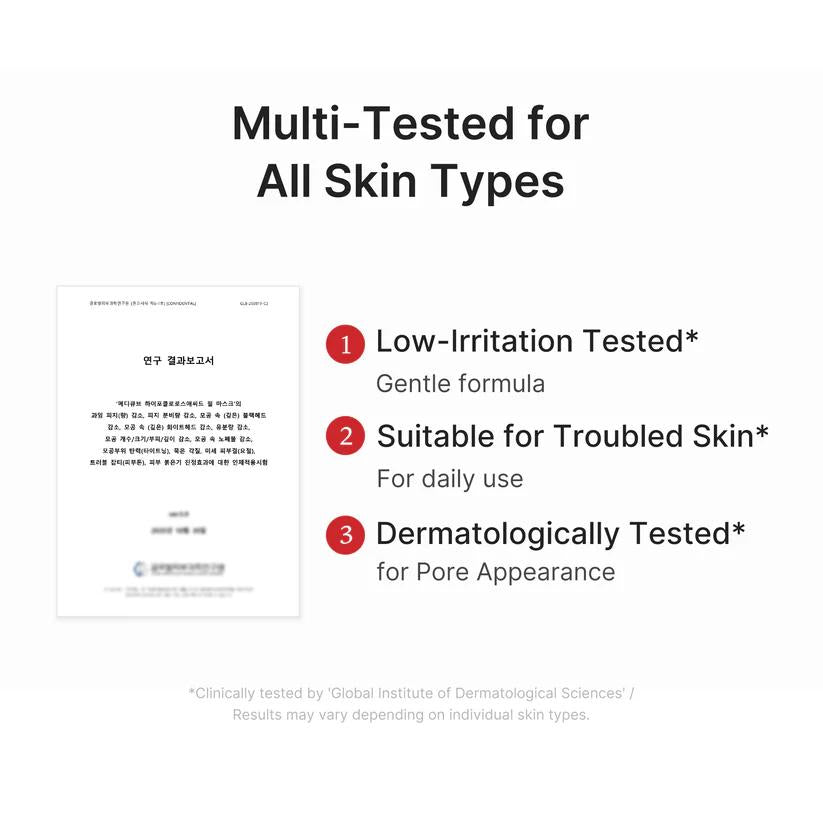 Medicube Hypochlorous Acid Peel Mask packaging detail