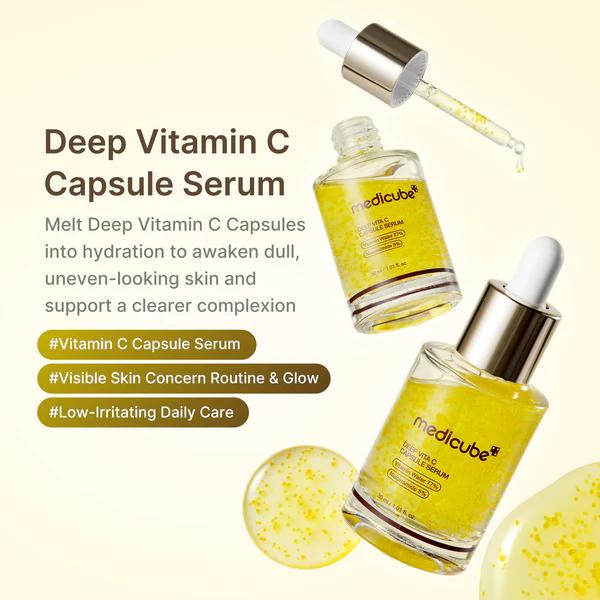Medicube Vita C Serum melt-in vitamin C capsule liposome texture