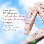 Medicube Collagen Glow Sunscreen no white cast on skin